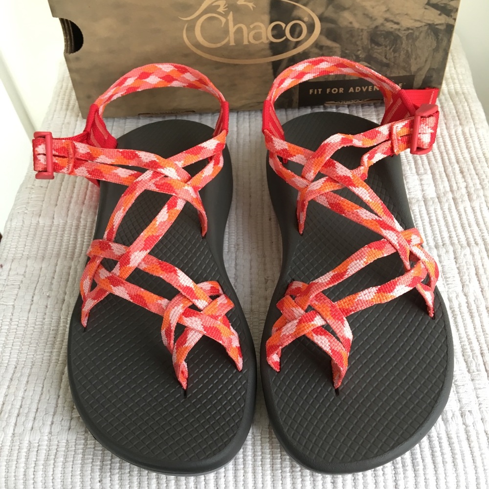 Chaco 8 ZX2 Classic Sandals Quilt Peach Strappy